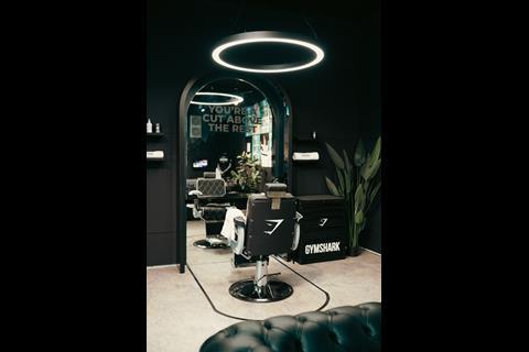 Barber station at Gymshark Deload